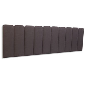 Cabeceira King Linho 200x60 Cama Box Modulada Arredondada Chumbo