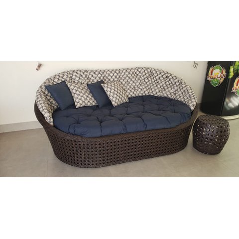 Big Chaise em Alumínio com Almofadas Impermeáveis para Jardim, Piscina, Área, Lazer, Edícula - Pedra