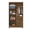Ver imagem 2 de Guarda Roupa 4 Portas Com Espelho Sobral Castanho 870331