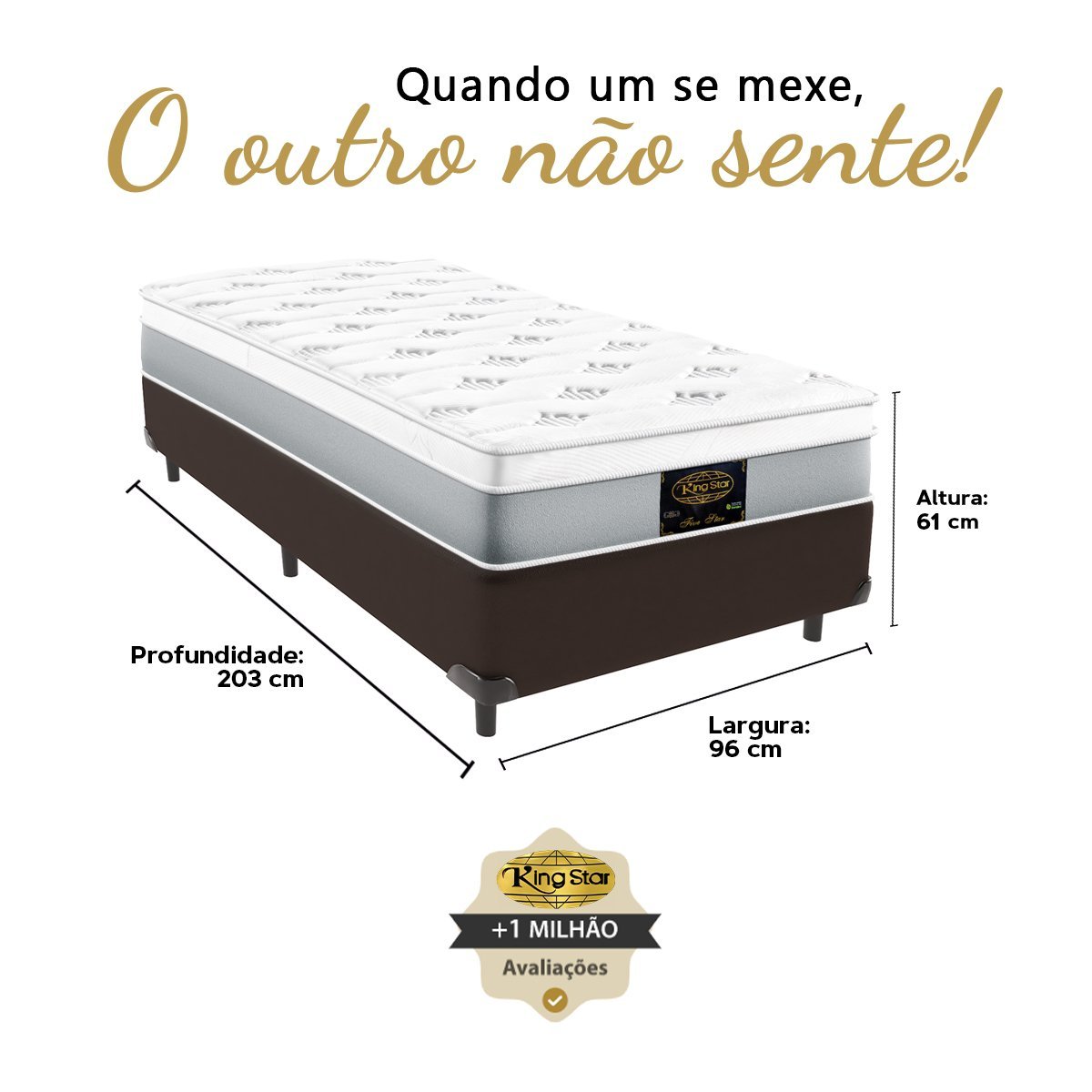 Cama Box + Colchão Comfort Line - Cama Box + Colchão Comfort Line:  aproveite a oferta da King Star!