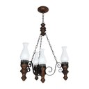 Ver imagem 1 de Lustre Rústico Envelhecido 4 Lâmpadas 804e