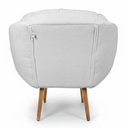 Ver imagem 6 de Kit 2 Poltronas Marcela Bouclê Off White Pés Palito - Pallazio