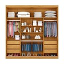 Ver imagem 5 de Guarda Roupa Casal 100% Mdf 2 Portas 6 Gavetas - Sevilha- Peroba