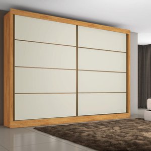 Guarda Roupa Casal 100% Mdf 2 Portas 6 Gavetas - Sevilha- Peroba