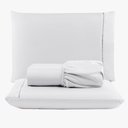 Ver imagem 1 de Jogo de Lençol Peletizado 400 Fios Casal 3 Peças - Casa - Hotel - Pousada - Branco Casa Show Enxovai