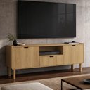 Ver imagem 3 de Rack para Sala de Estar TV 75 Polegadas 180cm Orgânico Nordic A03 Hanover Roble - Lyam Decor