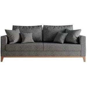 Sofa Beny 3 Lugares 1,80:linho Grafite