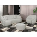 Ver imagem 2 de Poltrona Decorativa para Sala 90cm Tressê Zion M22 Linho Cru - Mpozenato