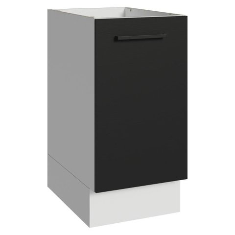 Balcão Agata 1 Porta MDP 40cm Branco e Preto Madesa