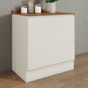 Ver imagem 1 de Balcão Cozinha 2 Portas com Tampo 80cm MDF Fineze Bege/Areia HP/Cinamomo