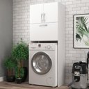 Ver imagem 1 de Armário Multiuso Lavanderia 3 Portas 2 Nichos Elite Branca