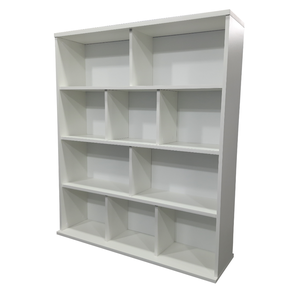 Estante Para Livros com 3 Prateleiras e 6 Divisórias MDF Branco