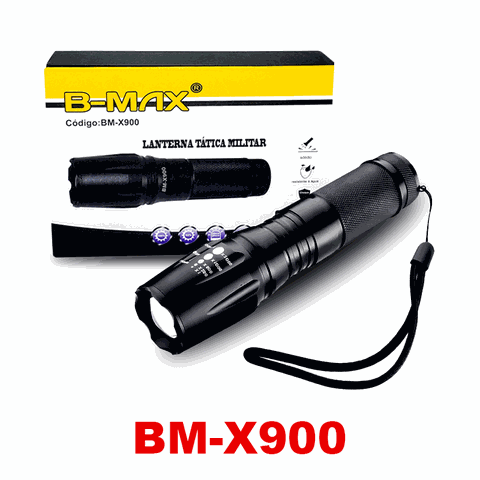 Lanterna Tática X900 Recarregavel Profissional Original Bmax