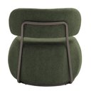 Ver mais imagens de Poltrona Decorativa Greta Base Giratória Titânio Linho Bouclé Verde - Nexta Casa