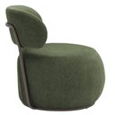 Ver imagem 7 de Poltrona Decorativa Greta Base Giratória Titânio Linho Bouclé Verde - Nexta Casa