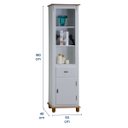 Ver imagem 6 de Estante Torre 02 Prateleiras 1 Gaveta 1 Porta Pés Luiz Xv 50104 - Off White/imbuia Glazer