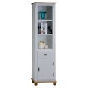 Ver imagem 1 de Estante Torre 02 Prateleiras 1 Gaveta 1 Porta Pés Luiz Xv 50104 - Off White/imbuia Glazer