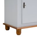 Ver imagem 4 de Estante Torre 02 Prateleiras 1 Gaveta 1 Porta Pés Luiz Xv 50104 - Off White/imbuia Glazer