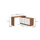 Ver imagem 4 de Escrivaninha em L com 6 Gavetas Flex Multimóveis Crrui-ESC006 Madeirado/Branco