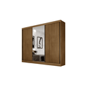 Ver imagem 2 de Guarda Roupa Casal Ripado com Espelho 3 Portas 8 Gavetas - Canastra-cumaru - Móveis Novo Horizonte