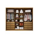 Ver imagem 3 de Guarda Roupa Casal Ripado com Espelho 3 Portas 8 Gavetas - Canastra-cumaru - Móveis Novo Horizonte