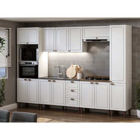 Cozinha Completa 6pçs Americana Branco/ebano