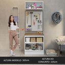 Ver imagem 7 de Kit com Balcão e Armário Aéreo Multiuso 80cm Branco/rustic Agata Madesa Branco/rustic