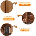 Ver imagem 5 de Guarda Roupa Casal Dunas com 8 Portas e 4 Gavetas Moderna