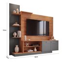 Ver imagem 4 de Estante para TV e Home Theater até 55 Polegadas 166CMX155CM Nichos 2 Portas Havana