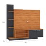 Estante Home para Tv 55 Polegadas 155cmx166cm com Nichos 2 Portas Havana - 3