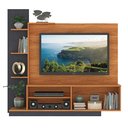 Ver imagem 2 de Estante para TV e Home Theater até 55 Polegadas 166CMX155CM Nichos 2 Portas Havana