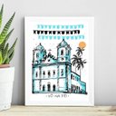 Ver imagem 1 de Quadro Poster Igreja do Bonfim - Salvador 33x24cm - com Vidro:madeira Branca