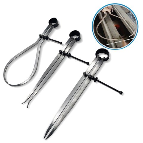 Kit Compasso Externo/interno/reto - Med. 300mm/12" - 4kf 4ki 4kl - 3 Peças - Eda