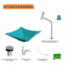 Ver imagem 3 de Kit Cuba L34 com Torneira Link 1062 Metal e Válvula Click 1"b + Sifão Pvc e Flexível