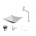Ver imagem 2 de Kit Cuba L34 com Torneira Link 1062 Metal e Válvula Click 1"b + Sifão Pvc e Flexível