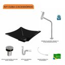 Ver imagem 3 de Kit Cuba L34 com Torneira Link 1062 Metal e Válvula Click 1"b + Sifão Pvc e Flexível