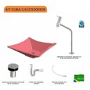 Ver imagem 3 de Kit Cuba L34 com Torneira Link 1062 Metal e Válvula Click 1"b + Sifão Pvc e Flexível
