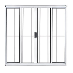 VITRÔ 4 FOLHAS C/ GRADE TOTAL BRANCO 1,20 X 2,00