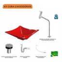 Ver imagem 3 de Kit Cuba L34 com Torneira Link 1062 Metal e Válvula Click 1"b + Sifão Pvc e Flexível