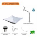 Ver imagem 3 de Kit Cuba L34 com Torneira Link 1062 Metal e Válvula Click 1"b + Sifão Pvc e Flexível