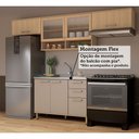 Ver imagem 6 de Cozinha Compacta 100 Mdf 4 Peças com Tampo e Vidro Canelado 280cm Duna Luciane Móveis