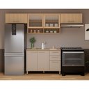 Ver imagem 1 de Cozinha Compacta 100 Mdf 4 Peças com Tampo e Vidro Canelado 280cm Duna Luciane Móveis