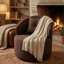 Ver imagem 1 de Poltrona Orgânica Decorativa Confortável Amore Bouclê Marrom - Montanari'S Decor
