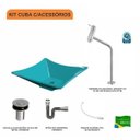 Ver imagem 3 de Kit Cuba L34 com Torneira Link 1062 Metal e Válvula Click 1"b + Sifão Cromado e Flexível