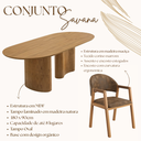 Ver imagem 4 de Conjunto Mesa de Jantar e 6 Cadeiras Savana Madeira Laminado Natural Área Gourmet Cozinha Moderna