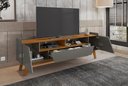 Ver imagem 2 de Rack Sala Florença para TV até 70 Polegadas com Pés Madeira Titanium/Naturale