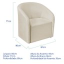 Ver imagem 5 de Kit Sofá Curvo França 220cm Ld. e Poltrona Luiza Max Conforto, Elegância e Design Moderno Bouclé