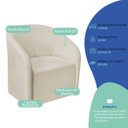Ver imagem 6 de Kit Sofá Curvo França 220cm Ld. e Poltrona Luiza Max Conforto, Elegância e Design Moderno Bouclé