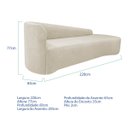 Ver imagem 3 de Kit Sofá Curvo França 220cm Ld. e Poltrona Luiza Max Conforto, Elegância e Design Moderno Bouclé