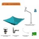Ver imagem 3 de Kit Cuba L34 com Torneira Link 1062 Metal e Válvula Click 1''g + Sifão Cromado e Flexível Compace